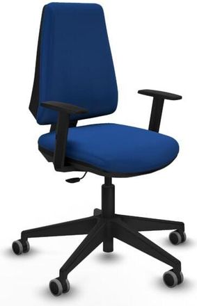 Piqueras y Crespo Elche Cp Similpiel Azul Brazos 1d Base Piramidal Ruedas Engomadas 65mm