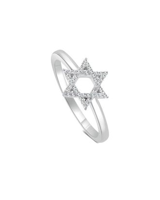 Sabrina Designs 14K 0.11 Ct. Tw. Diamond Star Of David Ring