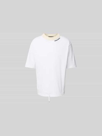 Dsquared2 Loose Fit T-Shirt mit Tunnelzug in Weiss, Gr&ouml;&szlig;e XXL