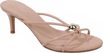 Berness Womens Fifi Minimal Strap Heels In Beige