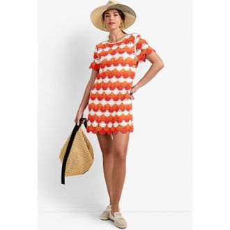Trina Turk Solana Beach Dress in Calypso Coral Whitewash at Nordstrom, Size Xx-Large