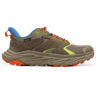 Hoka One One Hoka Anacapa 2 Low GTX Nubuck Textile Youth Comfort Trainers - Dune Vibrant Orange - Size:UK 5.5