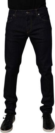 Dolce & Gabbana Mens Straight Leg Jeans - Navy Cotton - Size EU 52 (Mens)