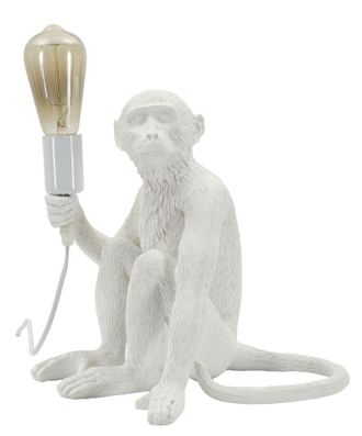 Mauro Ferretti L&aacute;mpara De Mesa Mono Sentado Blanco Cm 33x33x32