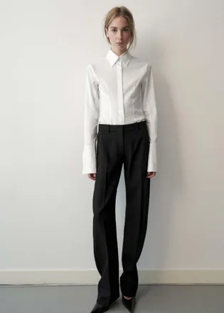 Mango Camicia avvitata cotone bianco - Donna - S - MANGO