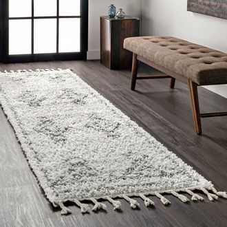 nuLOOM Mackie Moroccan Diamond Tassel Area Rug