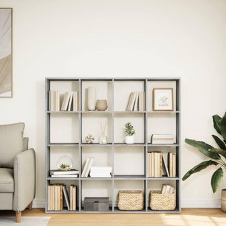 Berkfield Home Classic Book Cabinet Grey Sonoma 137.5x29x137.5 cm Engineered Wood