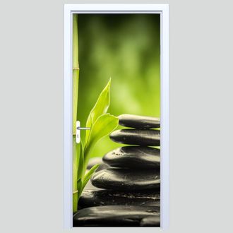 OEM Adhesivo De Tela Para Puerta Con Dise&ntilde;o De Jard&iacute;n Zen 133pd