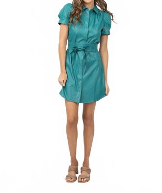 Tyler B&ouml;e Veronica Pleather Dress In Deep Lake