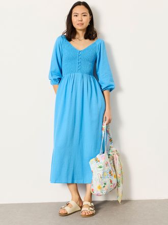 Fat Face FatFace Adele Blue Regular Midi Dress