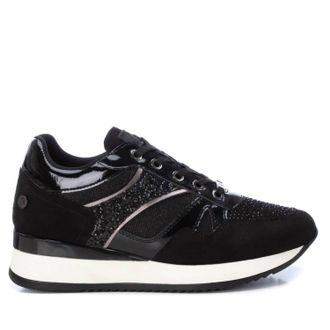 Xti Womens Lace-Up Sneakers In Black
