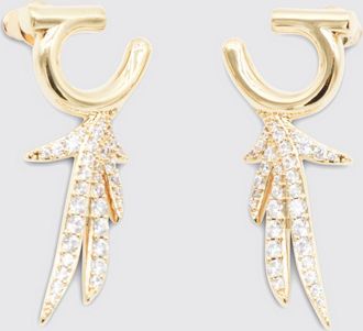 Ferragamo Orecchini in ottone con cristalli Ferragamo