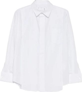 sacai Poplin shirt with layered panel