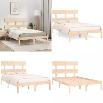 vidaXL Giroletto in Legno Massello 120x200 cm - Letto in legno - Testiera per letto