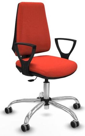 Piqueras y Crespo Piqueras Y Crespo - Elche Cp Bali Naranja Oscuro Brazos Fijos Base Cromada Ruedas Engomadas 65mm