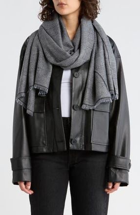 Ted Baker Houndstooth Scarf in Grey at Nordstrom Rack