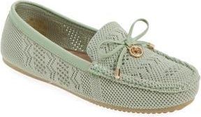 Gloria Vanderbilt Open Knit Bow Loafer in Sage Green at Nordstrom Rack, Size 7.5