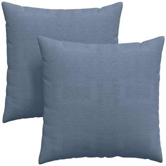vidaXL Cojines De Sof&aacute; 2 Pcs Azul 60 X 60 Cm Tela De Pana Vidaxl