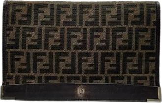 Fendi Pre-owned Leren Portemonnee - Dames - Vintage Accessoires - Bruin - ONE Size - Leer - Vintage