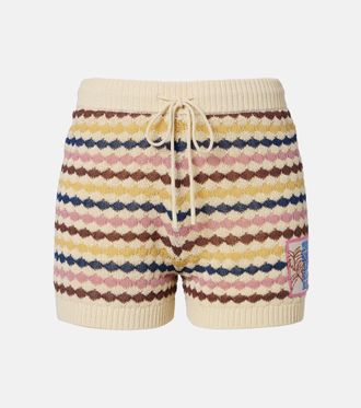 Zimmermann Awaken knitted cotton-blend shorts