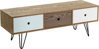 Oresteluchetta Mueble tv 3 cajones en fibra de madera cm. Al.40 x l.120 x p.40