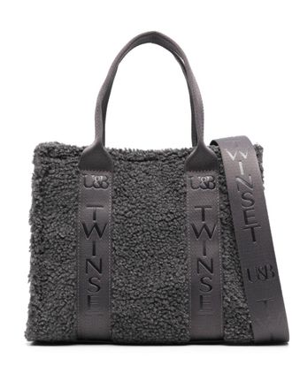 Twin-Set Shopper van imitatiebont - Grijs