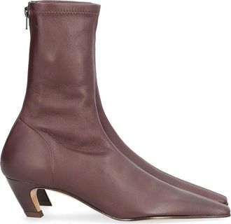 Khaite Arizona Leather Ankle Boots