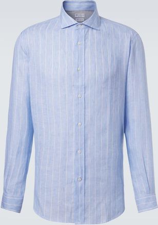 Brunello Cucinelli Striped linen shirt