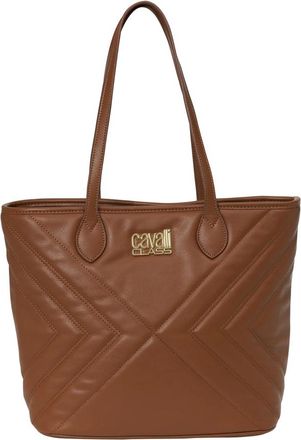 Cavalli Tassen, Dames, Bruin, ONE Size, Leer, Quilted Tote Bag