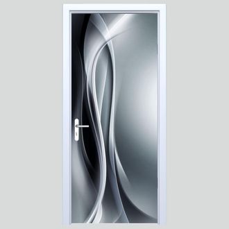 OEM Adhesivo De Tela Para Puerta Con Dise&ntilde;o Abstracto De Olas 144pd