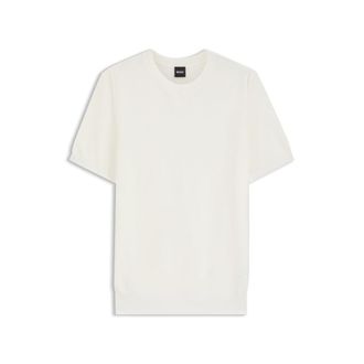 BOSS Short-sleeved sweater with knitted structure