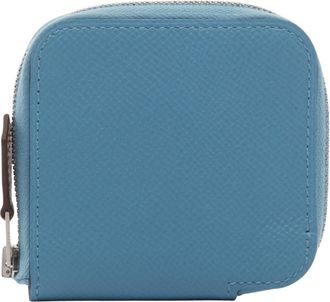 Hermès Blue Epsom Leather Coin Purse/Coin Case (Pre-Owned)