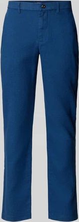 Tommy Hilfiger Slim Fit Leinenhose mit Logo-Stitching Modell DENTON SORONA in Blau, Gr&ouml;&szlig;e 31/32