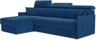 Divani.Store Sof&aacute; esquinero convertible impermeable 232 cm izquierdo azul