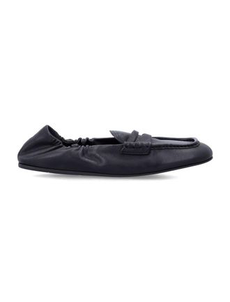 Miu Miu Black Leather Loafers
