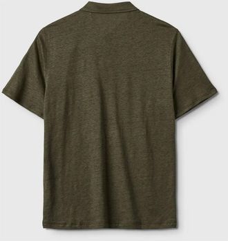Gabba Tops, Heren, Groen, S, Linnen, Bosnacht Linnen Polo