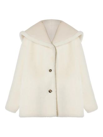 Alberta Ferretti reversible button-fastening coat - White