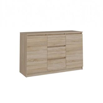 OEM C&oacute;moda Sonoma De Roble Para Sal&oacute;n/dormitorio De 120 Cm - 2 Puertas, 3 Cajones - &iexcl;dise&ntilde;o Moderno