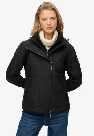 Superdry Outdoorjacke SUPERDRY Hooded Mtn Windbreaker Jkt, Damen, Gr. XXL, meteorite schwarz, Web, Obermaterial: 100% Polyester, unifarben, normal, Jacken Outd