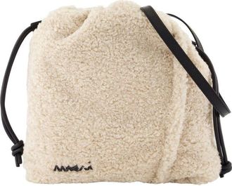 Marni Textured Synthetic Crossbody Bag White