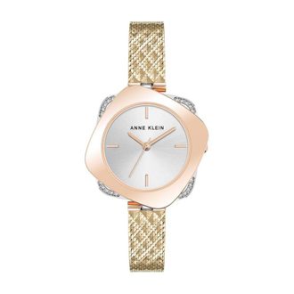 Anne Klein Premium Crystal Accented Mesh Bracelet Ladies Watch