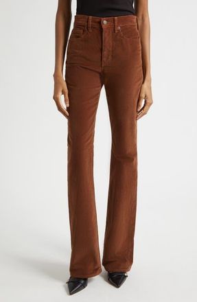 Veronica Beard Beverly Skinny Flare Corduroy Pants in Deep Ochre at Nordstrom, Size 29