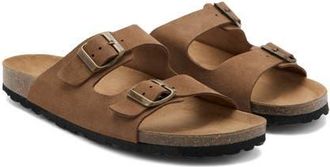 Mango Double Buckle Slide Sandal in Brown at Nordstrom, Size 36