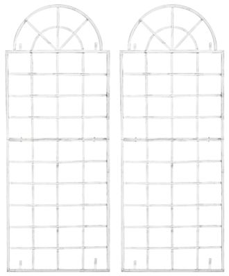 Clp Clp - Set De 2 Vallas Met&aacute;licas Viva Para Plantas Trepadoras Blanco Antiguo