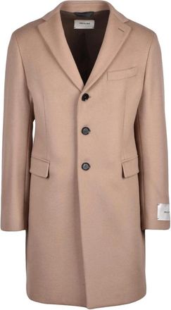 Paoloni Cappotto - Heren - Mantel - Beige - XL - Wol - Jassen