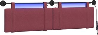 vidaXL Cabecero Colgante Rojo Vino Tela Vidaxl