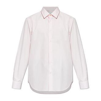 Paul Smith Cotton Shirt - Heren - Zakelijke Overhemden - Roze - 3XL - Katoen - Overhemden