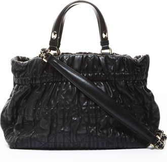 Dior Black Leather Tote Bag (Pre-Owned)