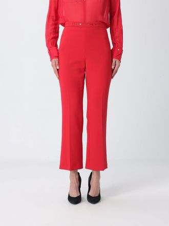Elisabetta Franchi Pantaloni cropped in cr&ecirc;pe con vestibilit&agrave; slim fit