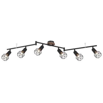 Netlighting Xara I Ceiling Spotlight Bar Black 6x E14